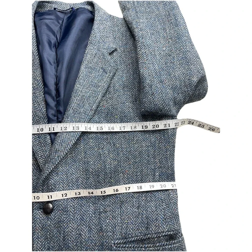 Donelgal Tweed Irish Wool Blazer Men 42R Herringbone Sports Coat Wellington
